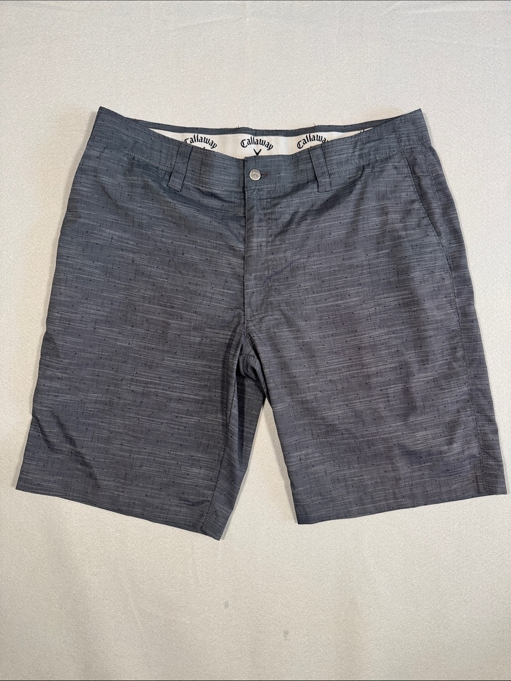 Callaway Men's Heather Gray Performance Golf Shorts Flat Front